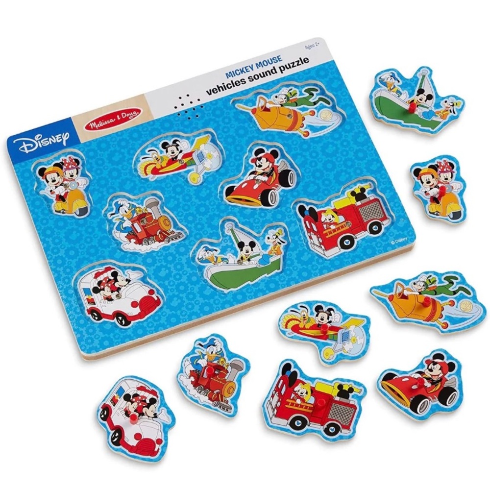 NEW Disney Mickey mouse vehicles sound puzzle